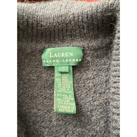 Lauren Ralph Lauren Camel Hair Wool Blazer Cardigan S Gold Buttons - Picture 2 of 4